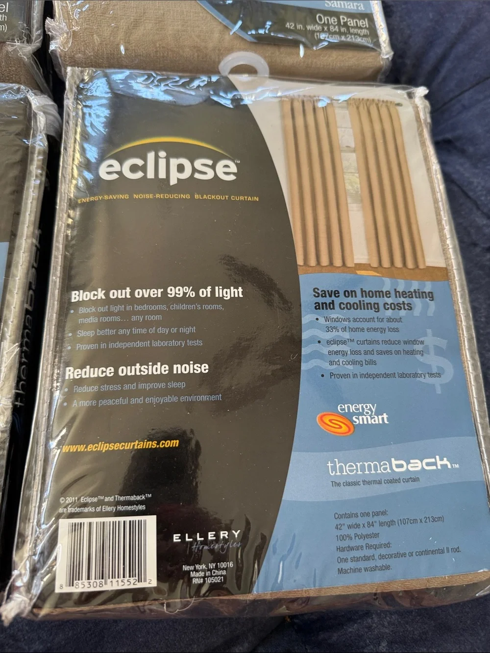 Eclipse Samara Blackout Curtain Panel - Taupe Beige